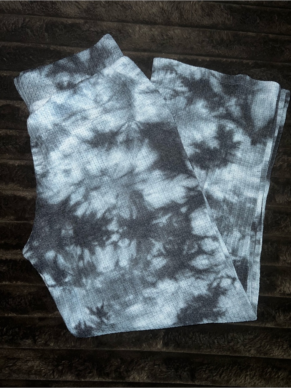 love, Fire Blue & Black Waffle Knit Sleep Top - Picture 3 of 5